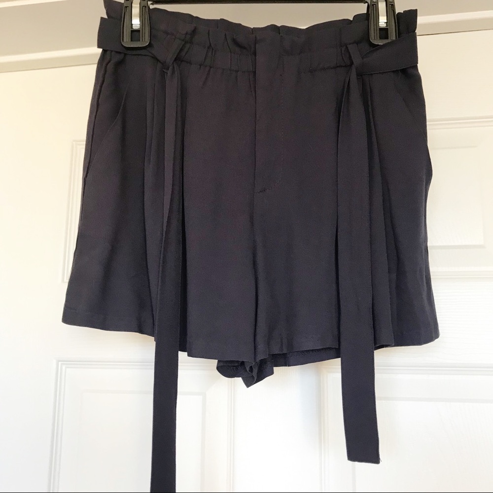 NWT Necessary Objects Navy Rayon Shorts Sz M